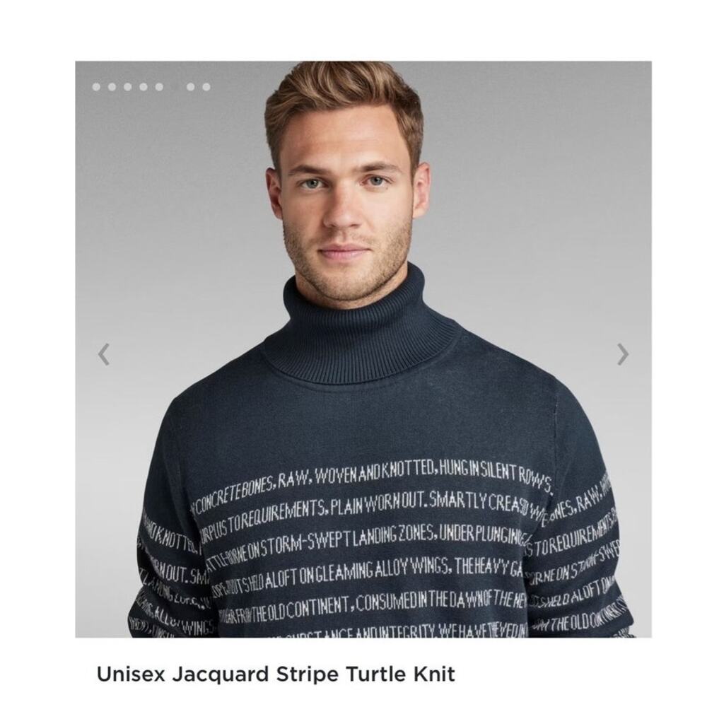 G-Star Jacquard
Stripe high neck sweater